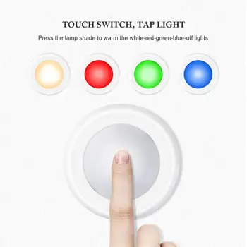 Spinta Žibintai 16 Spalvų Touch Pritemdomi LED Nakties Šviesos Lempos su Nuotolinio Valdymo Miegamasis, Virtuvė, Drabužinė Spinta Laiptai