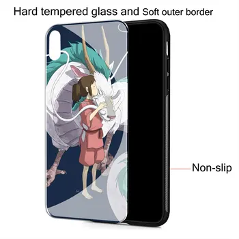 Spirited Away Totoro Grūdintas Stiklas Telefono dėklas Samsung Galaxy S20 Ultra S10 + S8 S9 S7 Krašto Pastaba 8 9 10 Plius Lite