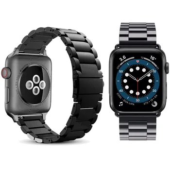 Sporto Diržu, Apple Watch Band 6/5/4/3/2/1/se 44mm 42mm Nerūdijančio Plieno Metalo Watchband Už iwatch serijos 40mm 38mm watchband