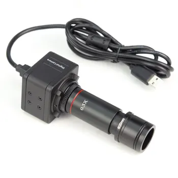 SRATE Prekės 5.0 MP HD Mikroskopas USB Skaitmeninės Elektronikos Okuliarą su C-Mount 0,5 X Okuliaro Adapteris 23.2 mm 30mm 30.5 mm Relay Objektyvas