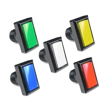 Stačiakampio formos straight edge mygtuką self-reset mygtukas apšviestas žaidimų konsolės