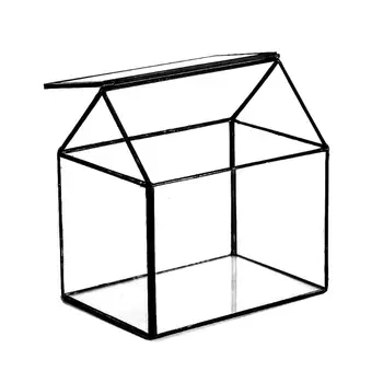 Stikliniai Terariumai, Dėžutės, Rankų darbo Namų Formos Arti Stiklo Lentelės Viršuje 
