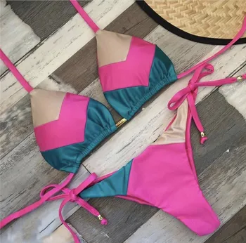 String bikini 2019 Mujer Brazilijos thong bikini nustatyti, Apynasrio maudymosi kostiumėliai moterims Kratinys maudymosi kostiumėlį moterų maudymosi kostiumas naujas Tvarstis
