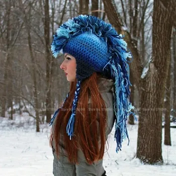 Suaugusiųjų juokingi skrybėlę viduramžių derliaus megzti romos skrybėlę žiema, kalėdos, naujieji metai apdaila skrybėlę helovinas cos suknelė iki