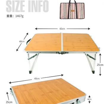 Sudedamas stalas lauko kempingas bambuko lentos nešiojamų iškylą grilis, staliukas, lova, kompiuterio stalas su krepšyje Nešiojamas sofa