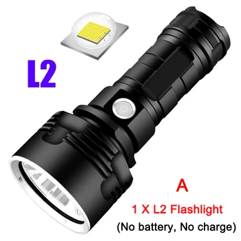 Super Galingas LED Žibintuvėlis L2 P70 Taktinis Žibintuvėlis USB Įkrovimo Linterna Vandeniui Lempos Itin Ryškių Žibintų Kempingas