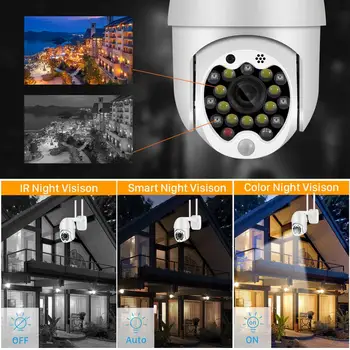 Super Mini 1080P PTZ Kamera, Auto Sekimas 2MP, 4X Zoom Debesis Wireless Speed Dome Kameros Home Security VAIZDO Wi-fi IP Kamera Lauko