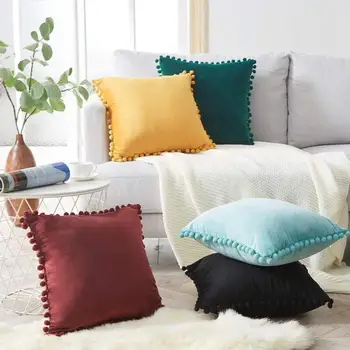 Super minkštas aksominis kietos sofos dekoro pagalvėlė padengti 45*45 30*50 kamuolys kutas namų lovos pagalvę padengti biuro kėdė juosmens pagalvę padengti