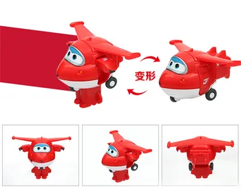 Super Sparnus Mini Lėktuvo ABS Robotas žaislų Veiksmo ir Žaislas Sumos Super Sparnus Transformacijos Robotas Jet Animacija Vaikams, Vaikų Dovanų