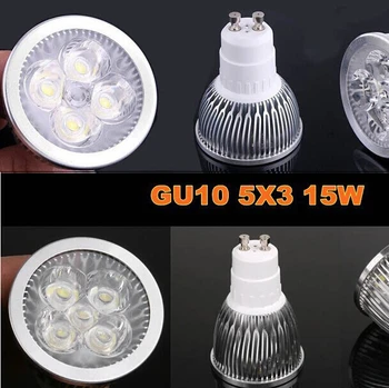 Super Šviesus 9W 12W 15W GU10 LED Lemputės Šviesa 110V, 220V Pritemdomi Led Prožektoriai Šiltai/šaltai Balta GU 10 bazinė LED downlight