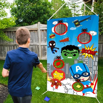 Superherojus Supimas Žaidimai Patalpų Lauko Mesti Žaidimą Šalies Prekių Reklama Dekoracijos Vaikams su 4 Pupelių Maišai