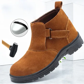 Suvirintojas saugos batus, plieno toe cap, anti-sutriuškinti, anti-piercing ir dilimui darbo batai