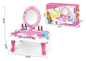 Sušaldyti II mergaičių princess tualetinis staliukas Makiažas rinkinys disney Grožio apsimesti žaisti žaislai vaikams gimtadienio dovana mergaitėms, žaislai