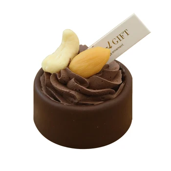 SWEETGO Dirbtinis šokolado pyragas netikrą desertas molio modelis tortas parduotuvės vitrina Braškių flans keksas