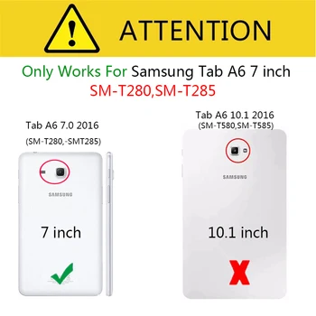 Tab T280 SM-T285 Sunkiųjų Tablet Atveju Fundas Silicio galinis Dangtelis skirtas Samsung Galaxy Tab 7.0 Colių Apsauginis Stovas Laikiklis