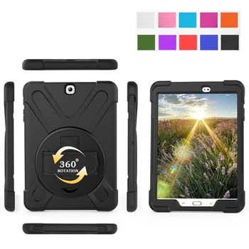 Tablet Case For Samsung Galaxy Tab S2 8 colių SM-T710 T715 Padengti Funda Vaikai Saugus, atsparus smūgiams Sunkiųjų Silikono Kietos Rankos Turėtojas