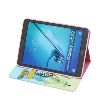 Tablet Case For Samsung Galaxy Tab S2 9.7 colių T810 T813 T815 T819 SM-T810 SM-T813 SM-T815 Padengti PU Odos Apversti Stovėti Atvejais
