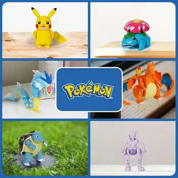 Takara Tomy Deformacijos Pokeball Duomenys PokemonToys Transformuoti Pikachu Charizard Squirtle Veiksmų Skaičius, Modelis Lėlės vaikams Dovanų