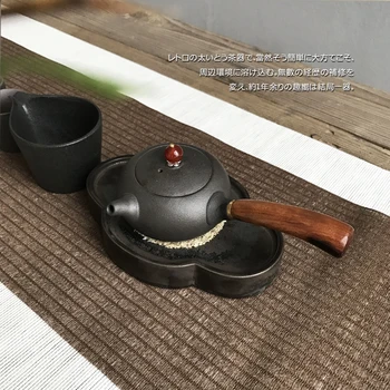 TANGPIN juodosios keramikos arbatinukas virdulys kinijos kung fu arbatos rinkinys