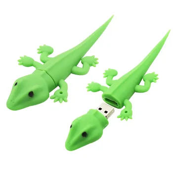 TEKSTAS MAN animacinių filmų žalias driežas modelis usb2.0 4GB 8GB 16GB 32GB 64GB pen drive USB 
