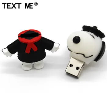 TEKSTAS MAN mielas Mini šuo modelis 64GB usb flash drive usb 2.0 4GB 8GB 16GB 32GB pendrive usb dovana