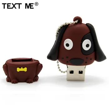 TEKSTAS MAN mielas Mini šuo modelis 64GB usb flash drive usb 2.0 4GB 8GB 16GB 32GB pendrive usb dovana
