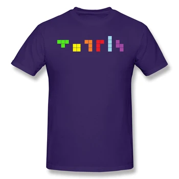 Tetris Fasion Cool T-Shirt Juokinga Tees O Kaklo Medvilnės Tetris Drabužius Humoro Marškinėliai