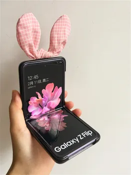 Tinka Samsung zflip mobiliojo telefono dėklas Galaxy Z apversti 5g lankstymo ekrano leopard odinis dėklas f7070 mergina širdies