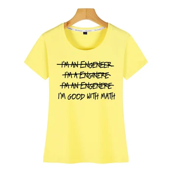 Topai Marškinėliai Moterims inžinierius jiems gera su matematika 