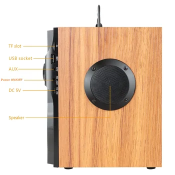TOPROAD Portable Bluetooth Speaker Wireless Stereo žemų dažnių garsiakalbis Vakarienę Bass Garsiakalbiai Boombox Garso Lauke Paramos FM Radijo TF AUX USB