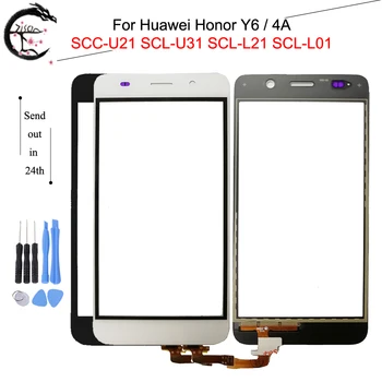 Touch Panel Huawei Honor Y6 4A SCC-U21 SCL-U31 SCL L21 L01 Touch Screen Stiklas Su FPC Flex Kabelis HonorY6 Jutiklis skaitmeninis keitiklis