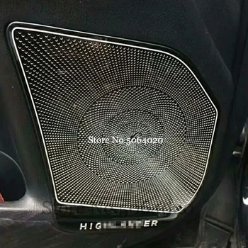 Toyota Highlander Kluger-2018 Priedai Nerūdijančio plieno Automobilio Salono duris garsiakalbių garso Ragų Padengti Apdailos Rėmelio stilius