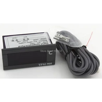 TPM-900 skaitmeninis LED termometras DC / AC 12V flush skaitmeninis temperatūros skydelyje matuoklis su jutiklis tinka šaldymo spintos