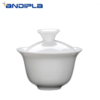 Tradicinis Kinų Arbatos Rinkiniai Trumpas Baltas Porcelianas Gaiwan Teaware Kung Fu Arbatos Rinkinys Arbatos Ceremonija, Keramikos Tureen Puer Teawares