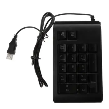 Trijų Spalvų RGB Apšvietimu USB Laidinė Klaviatūra atspari Vandeniui Skaičių Pad Skaičių Klaviatūros Mini Numpad Daugiafunkcinis Skaitmeninis Klaviatūra