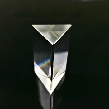 Trikampio formos vaivorykštinis prizmių stiklas 30 * 30 * 30 * 50mm optinio stiklo lygiakraščio refrakcija prizmę spektro stebėjimo vaivorykštė
