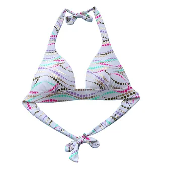 Trikampis Bikini Viršų, Trikampis Bikini maudymosi kostiumėlį Paplūdimio Maudymosi Kostiumai mergina Plaukimo Moterims Seksualus PLAUKTI VIRŠŪNES Baltas Taškas