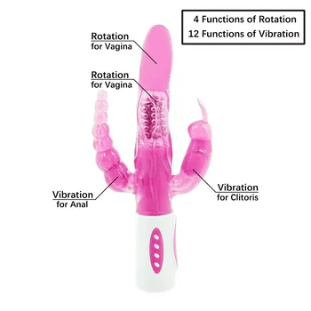 Triple Vibratoriai Moterims Klitoris Analinis Makšties Triušis Dildo Realistiškas Vibratorius, Sekso Žaislai, Moteris, Suaugusiems, Erotiniai Žaislai, Sekso Parduotuvė