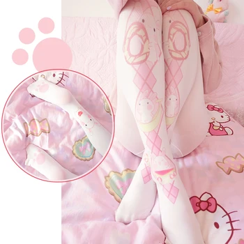 Triušis įsivaizduoja lolita pėdkelnės, Minkštos iš gražių originalus spausdinimo pėdkelnės anime COS kojinės