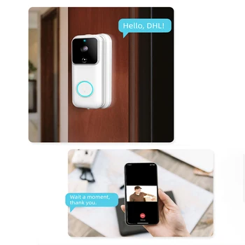 Tuya Smart Home Video Doorbell WiFi 1080P HD Saugumo Doorbell Kamera, Naktinio Matymo PIR Aptikimo Vaizdo Pokalbių Atgal Išmanųjį telefoną