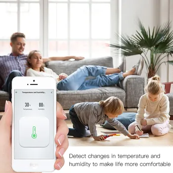 Tuya Smart ZigBee Smart Temperatūros Ir Drėgmės Jutiklis Su skystųjų KRISTALŲ Ekranas Baterija Su pažangia Gyvenimo App 