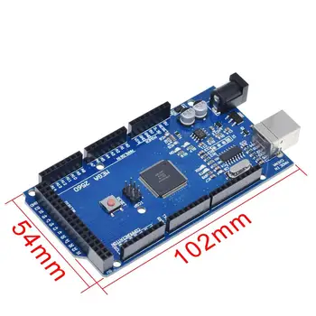 TZT Mega 2560 R3 Mega2560 REV3 (ATmega2560-16AU CH340G) Valdybos, USB Kabelis suderinamas su arduino [Su USB line]