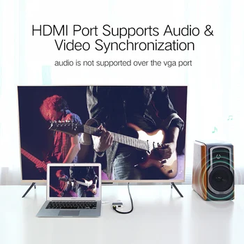 Ugreen Mini DisplayPort į HDMI-VGA Adapteris, suderinamas 