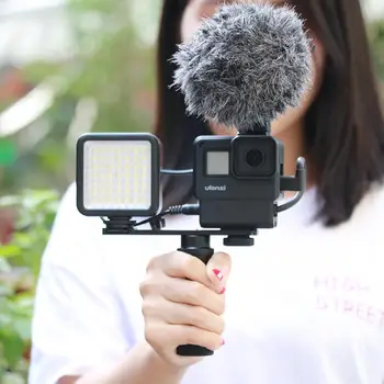 ULANZI V2 Pro GoPro Vlogging Atveju Būsto Narve Frame w Mikrofono Šalto Batų laikiklis+52mm ND Filter Ring Adapter GoPro 7/6/5