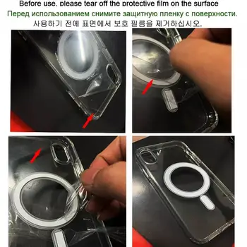 Ultra Clear įmontuotas Magnetinio Ratas Minkštas Magsafeng Telefono dėklas skirtas IPhone 12 Pro Max 12 Mini Mag Saugus Apsaugine danga 