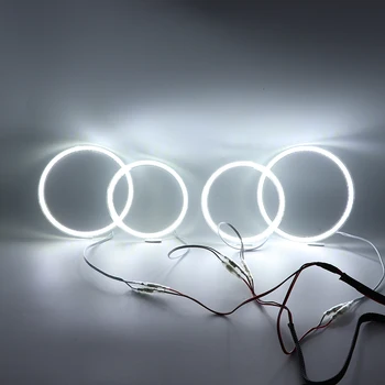 Ultra ryškūs SMD baltos spalvos LED angel eyes halo žiedas rinkinys, šviesos važiavimui dieną DRL Už 