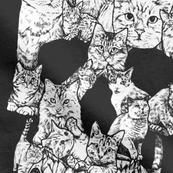 Unikalūs Katė Kaukolės Skeletas Baisu T-Shirt Vyrai Šukuotinės Medvilnės Marškinėliai Kačiukas, Goth, Gothic Punk Helovinas Tees Streetwear