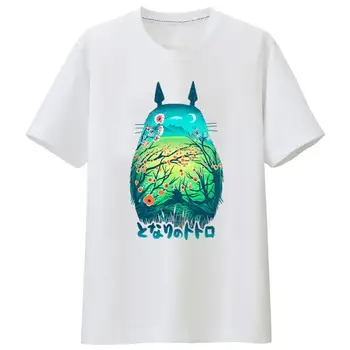 Unisex grynos medvilnės Tonari no Totoro marškinėliai tees kvėpuojantis punk rock laisvas Mano Kaimynas Totoro marškinėliai tee marškinėliai