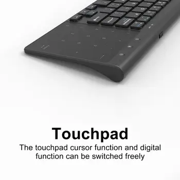 Universalus 2.4 G Wireless Keyboard su Touchpad Skaičių, skirtą 