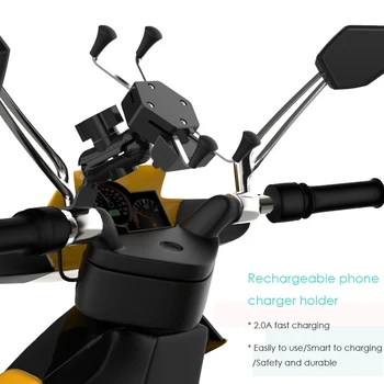 Universalus Mokamas Motociklo Telefono Laikiklis GPS 2 In 1 USB Mount Laikiklis Dviračių pagalbos Telefono Motociklą Accessories
